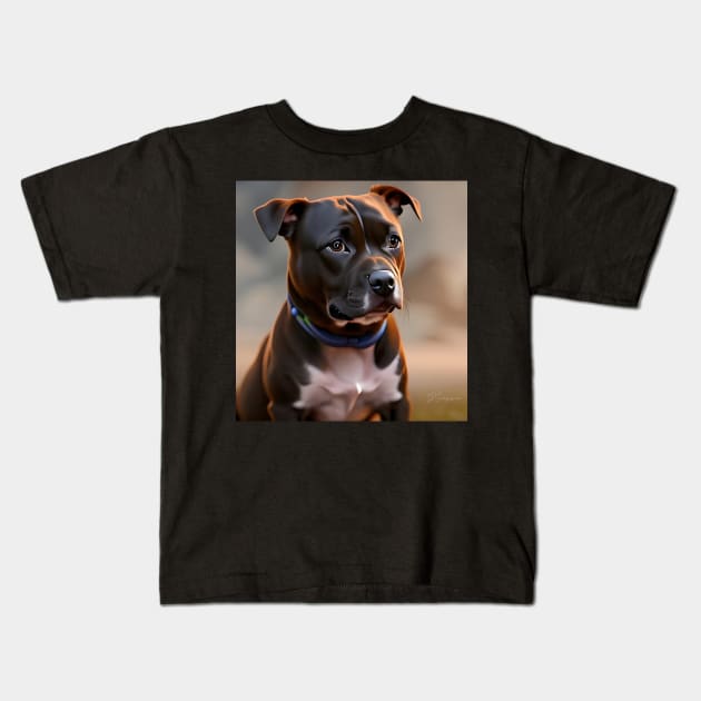 It's Staffy love Kids T-Shirt by J7Simpson